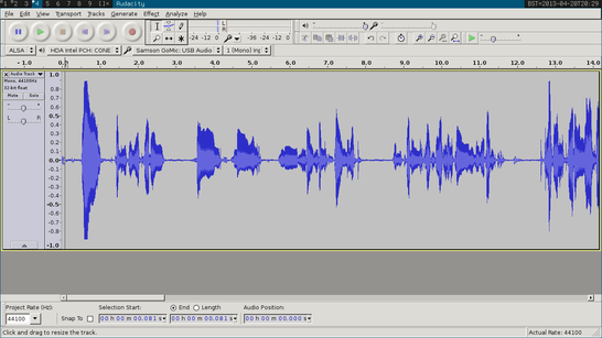 Audacity sound editor