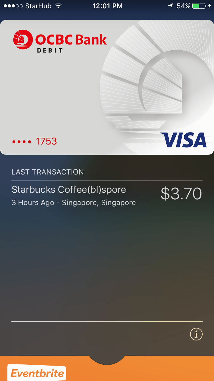 Apple pay wallet in Singapore